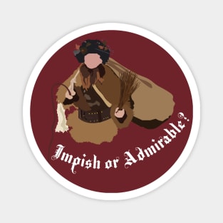 Dwight Schrute Impish or Admirable Belsnickel Art – The Office (white text) Magnet